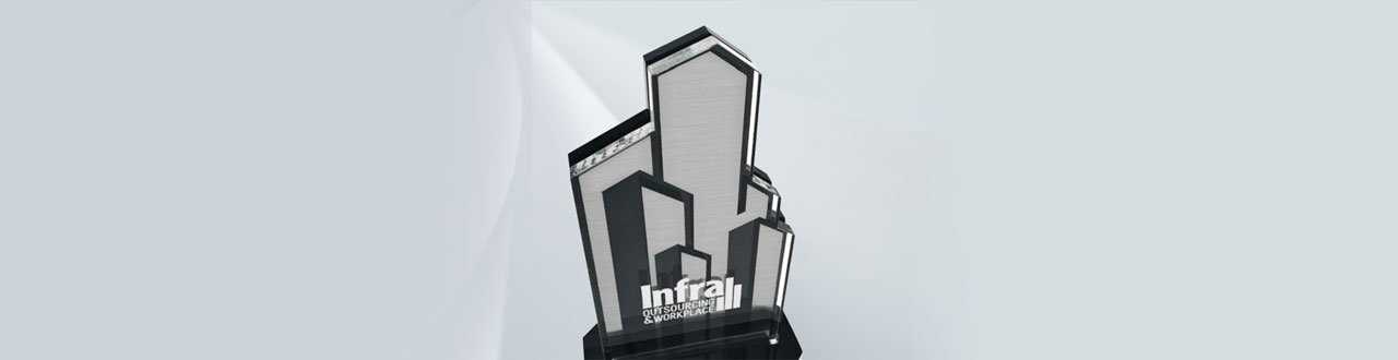 troféu que a rl higiene ganhou após ser destaque em premiação da revista infra